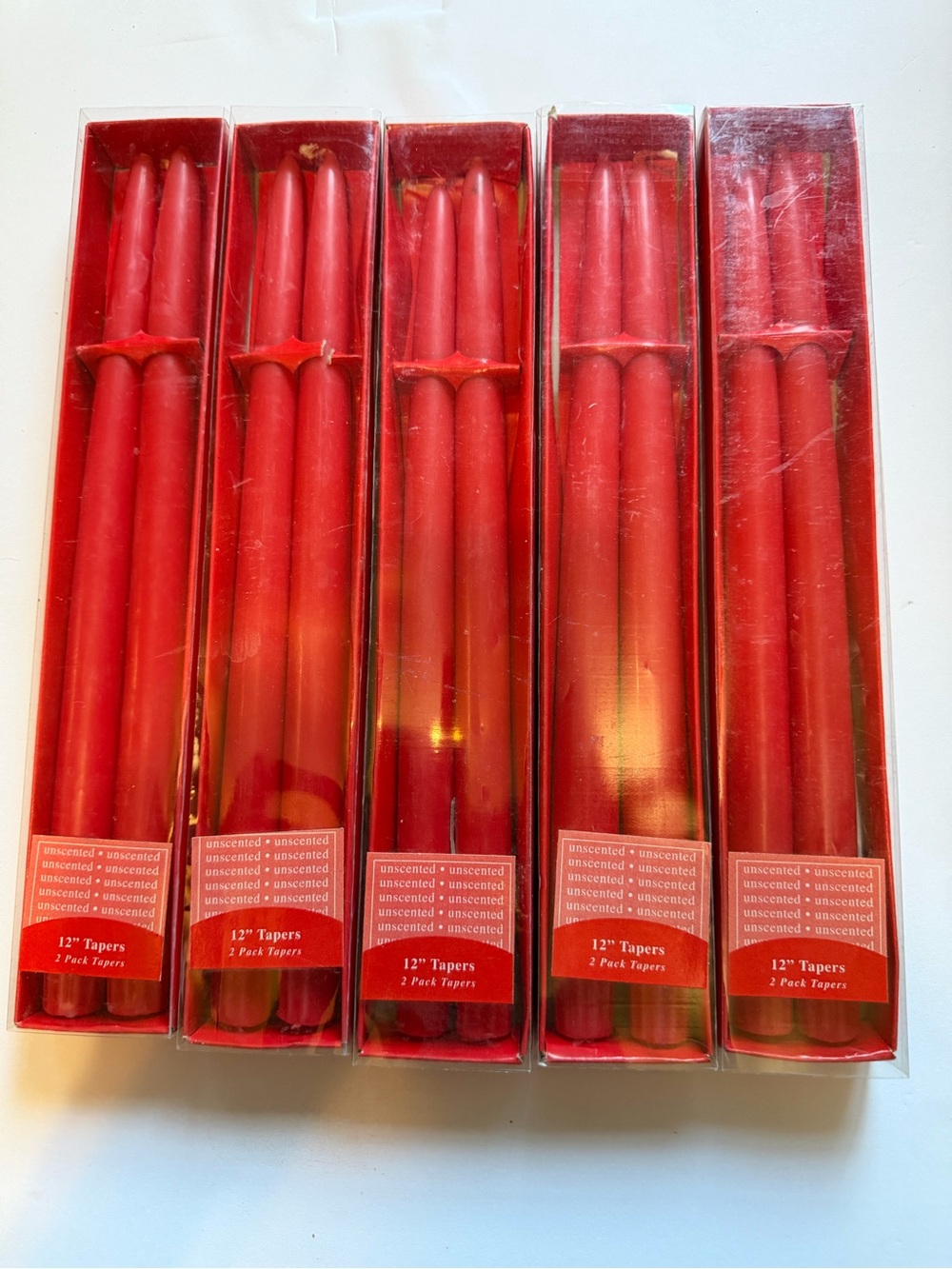 Source Unknown Red Taper Candles - 5 Packs (2 per Pack)
